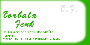 borbala fenk business card